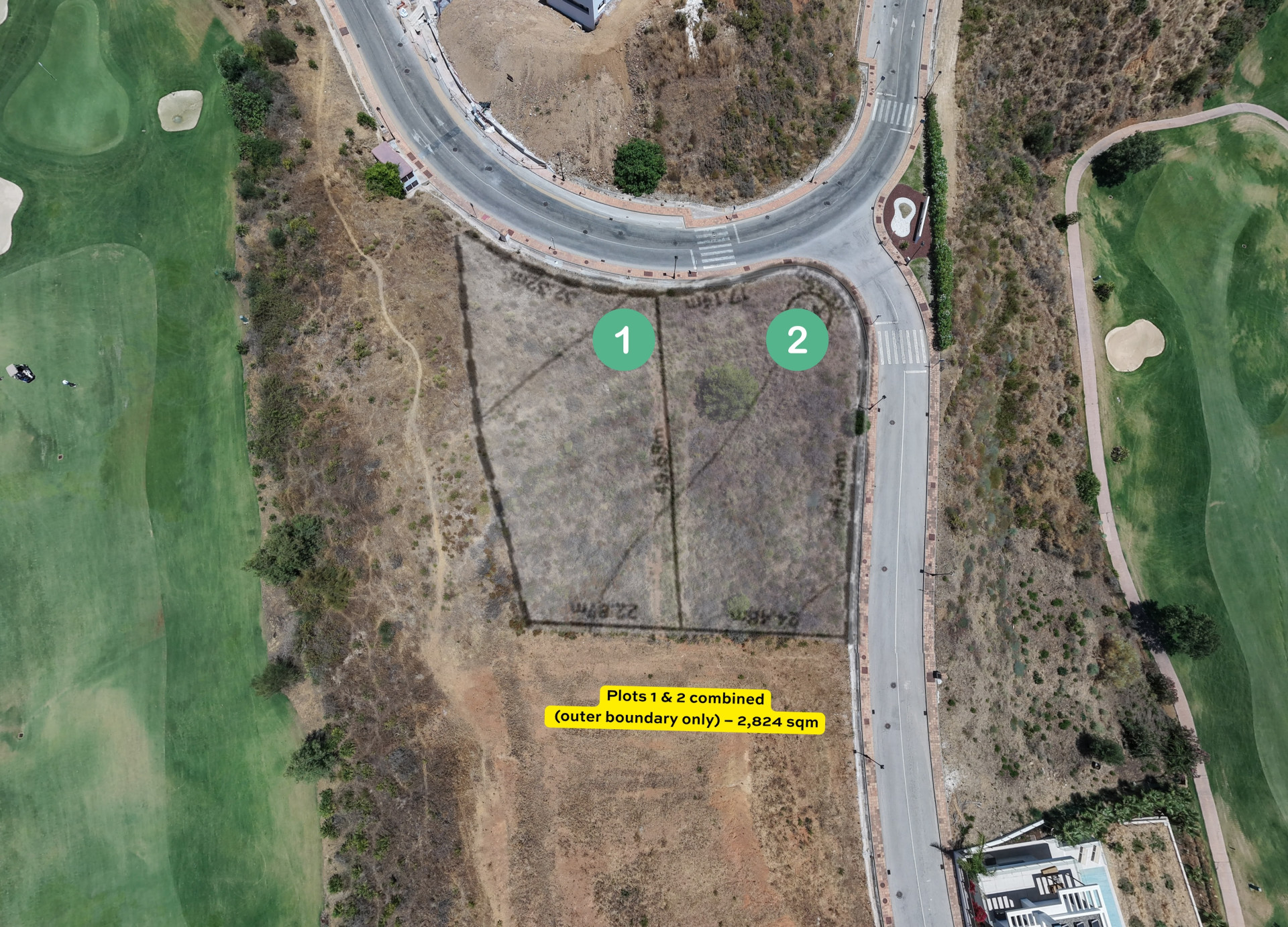 Two Adjoining Villa Plots with Golf Views, La Cala Golf Resort — La Cala Golf Resort